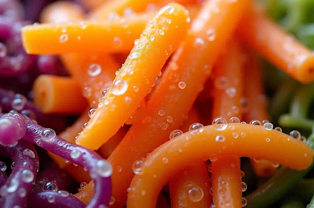 Assortiment d'aliments fermentés et crus disposés artistiquement