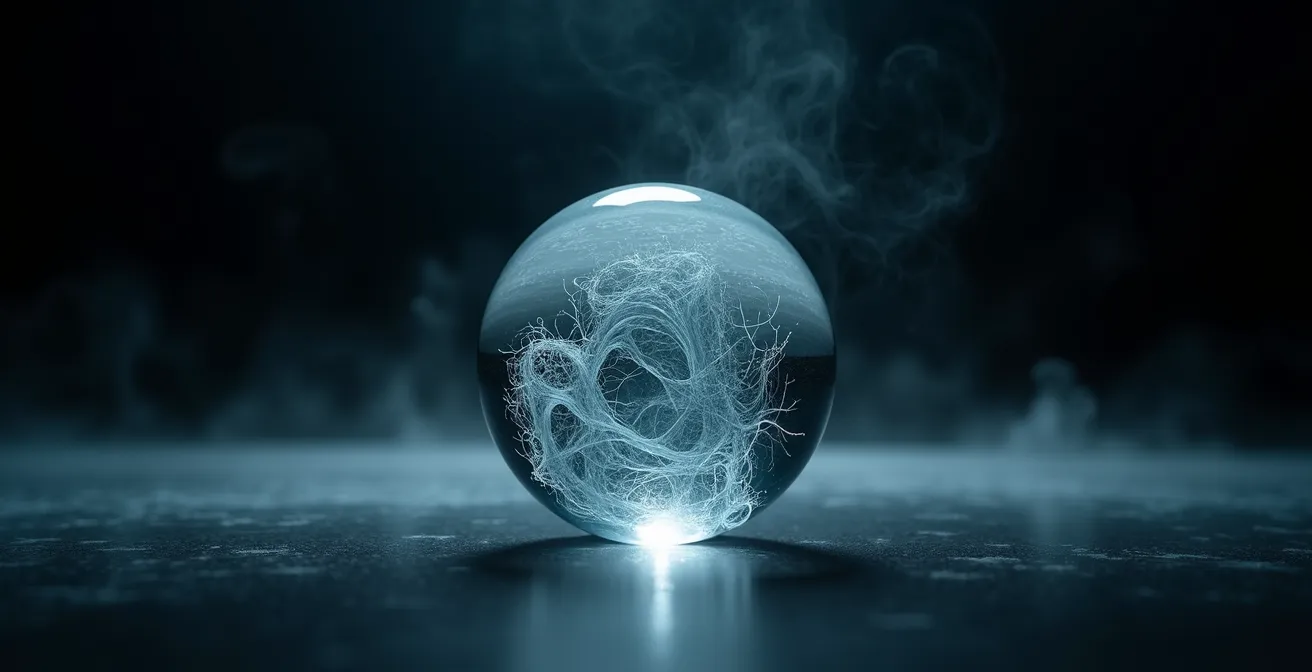 Représentation artistique de l'interaction entre le système nerveux et la respiration