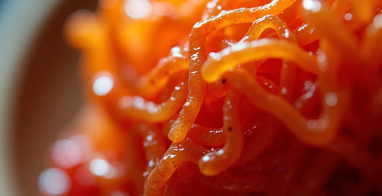 Vue macro détaillée d'aliments fermentés colorés riches en probiotiques